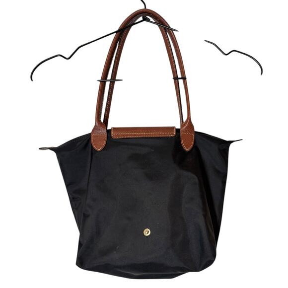 Longchamp Le Pliage Original M Tote Bag Black Canvas Classic Minimal Designer - Picture 5 of 13